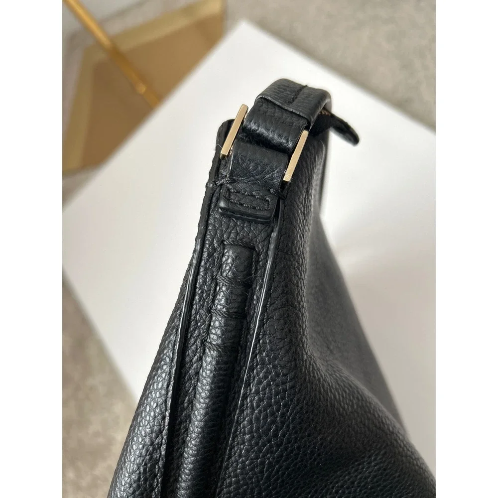 Kate Spade Orchard Street Natalya Black Pebbled Leather Hobo Shoulder Bag Purse